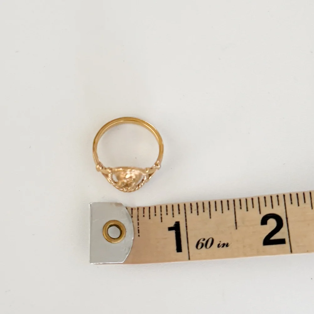 ミニロココRING 真鍮 Vintage 1980's Virgo Zodiac Dainty Figural Ring — sororité.